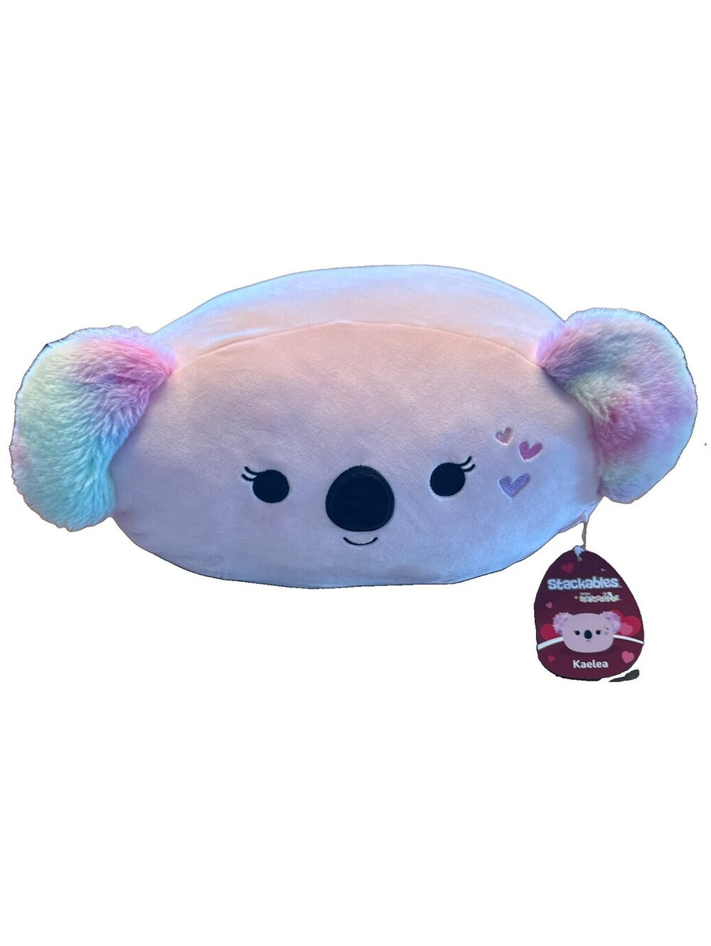 Squishmallow 12" Stackable KAELEA Pink Koala Bear Tie Dye Ears Valentine